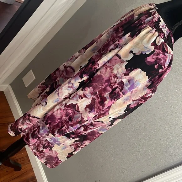 Lane Bryant Blouse Plus Size Women Basic White Pink V Neck Puff Sleeve - Picture 3 of 8